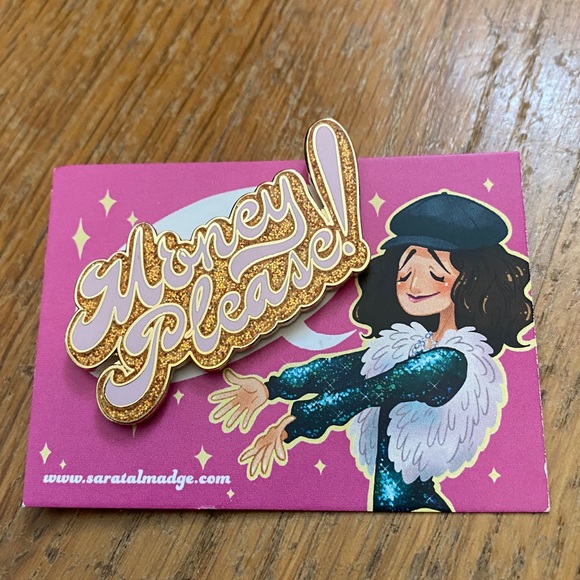 Parks & Recreation Jewelry - Parks & Rec Mona-Lisa Saperstein Money Please Pin